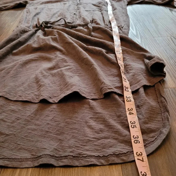 Michael Stars Womens Dress Size S Gray Henley Button-Up Long Sleeve Fairycore - Picture 8 of 9